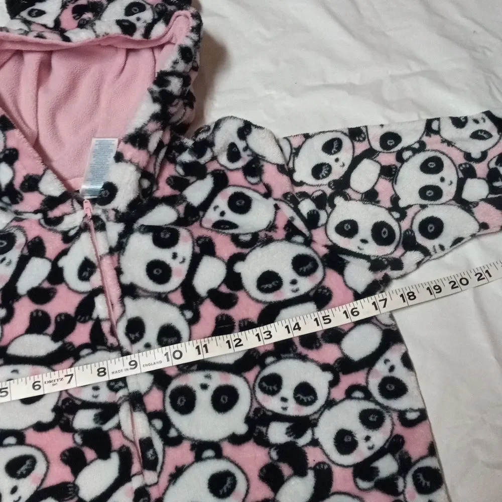 The Children's Place Pajamas Footed Fleece Size L10/12 Panda Bear Girl's